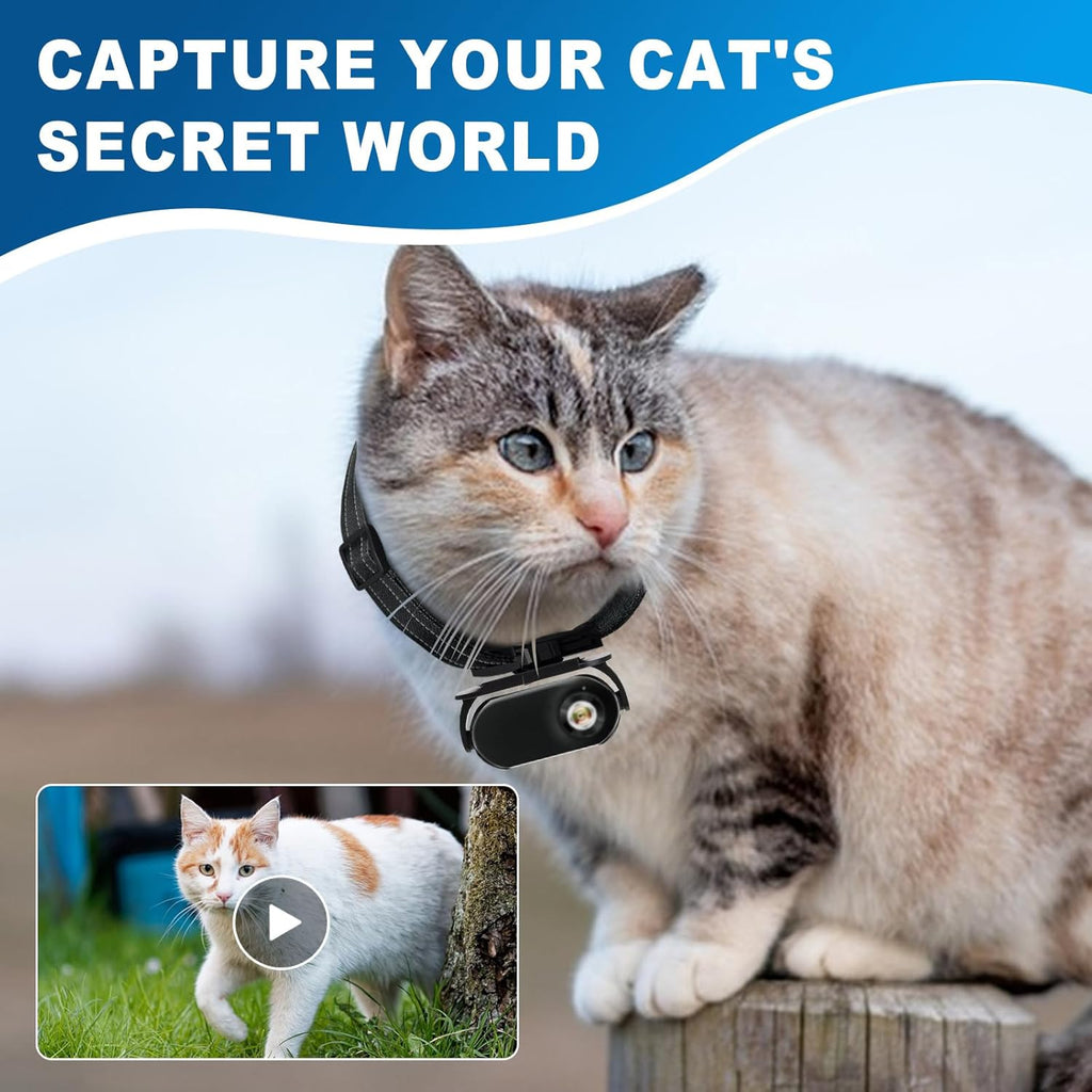 HoweYi HY-PC200 1080P HD Pet Action Camera Collar - Mini Body Cam for Dogs & Cats