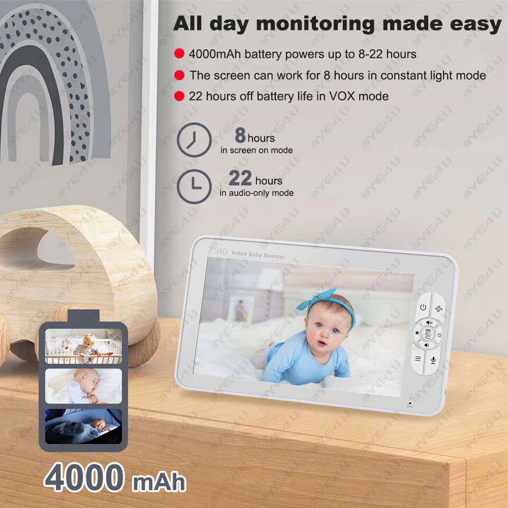 3500mAh Long Battery Life and Power Saving VOX Mode Display