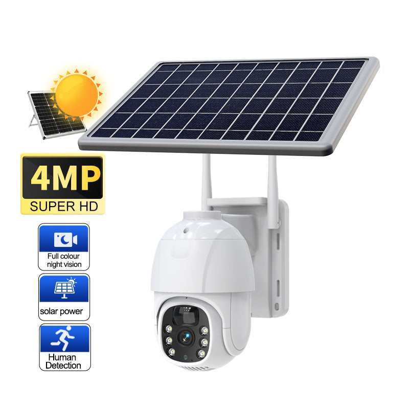 4MP 2K Solar Powered PTZ Security Camera with 7.5W Solar Panel Overview