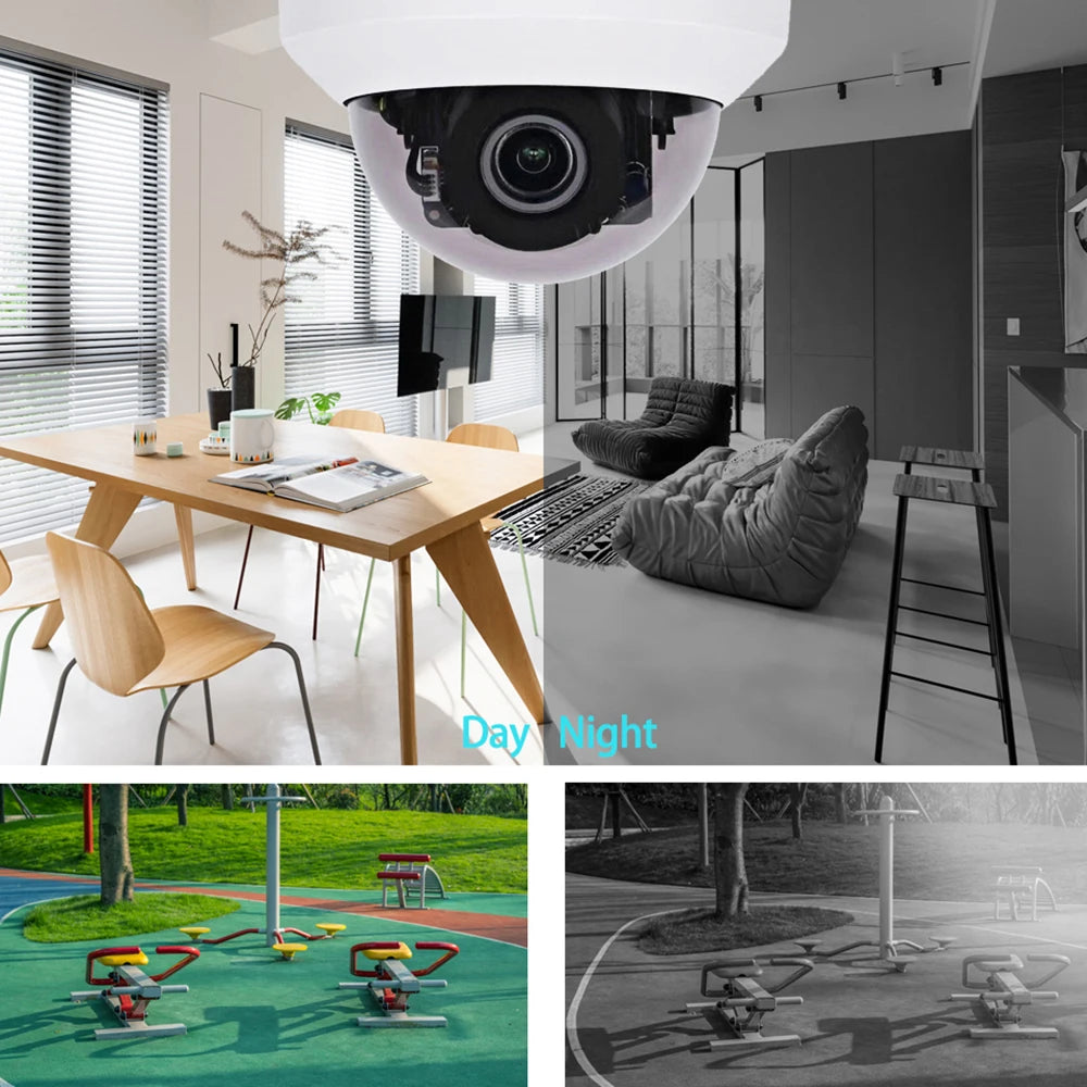 50m to 80m infrared night vision range of HoweYi 4K security camera.
