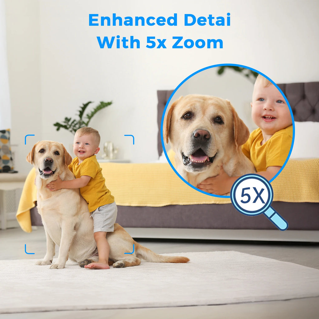 5X Digital Zoom for Detailed Close-up Surveillance