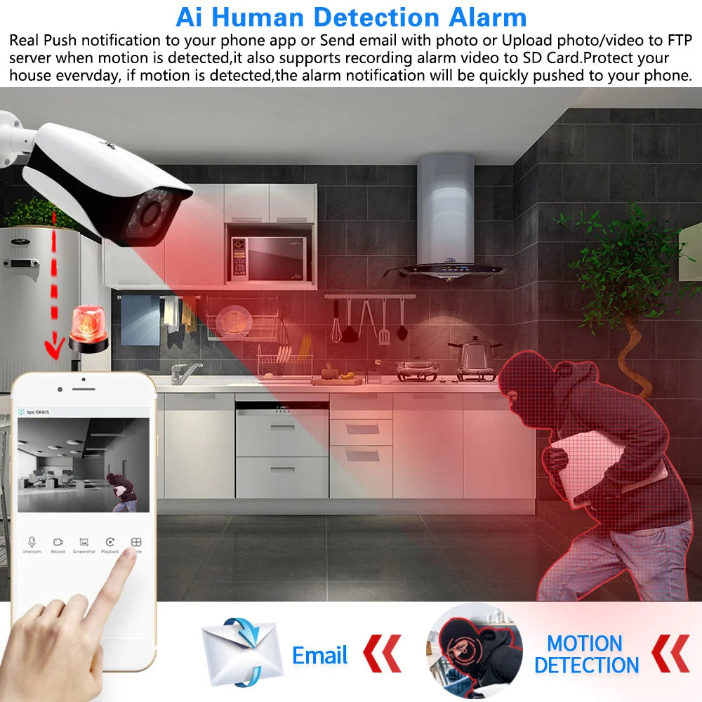 AI Human Detection Alarm Motion Detection