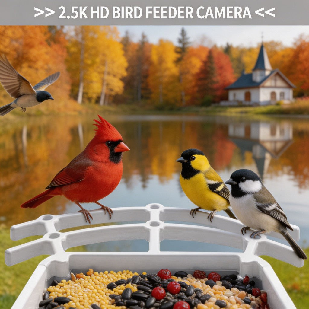 HoweYi BFC400 AI Smart Bird Feeder Camera with Solar Power 4MP HD Pixels