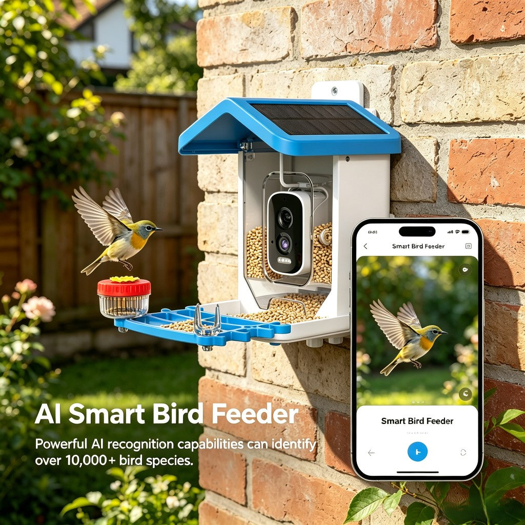 HoweYi BFC500 AI Smart Bird Feeder with Solar Powered