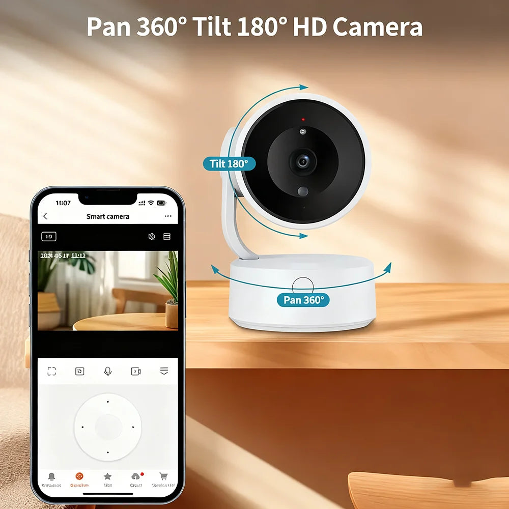 Full 360 Degree Pan and 180 Degree Tilt Rotation Range Coverage