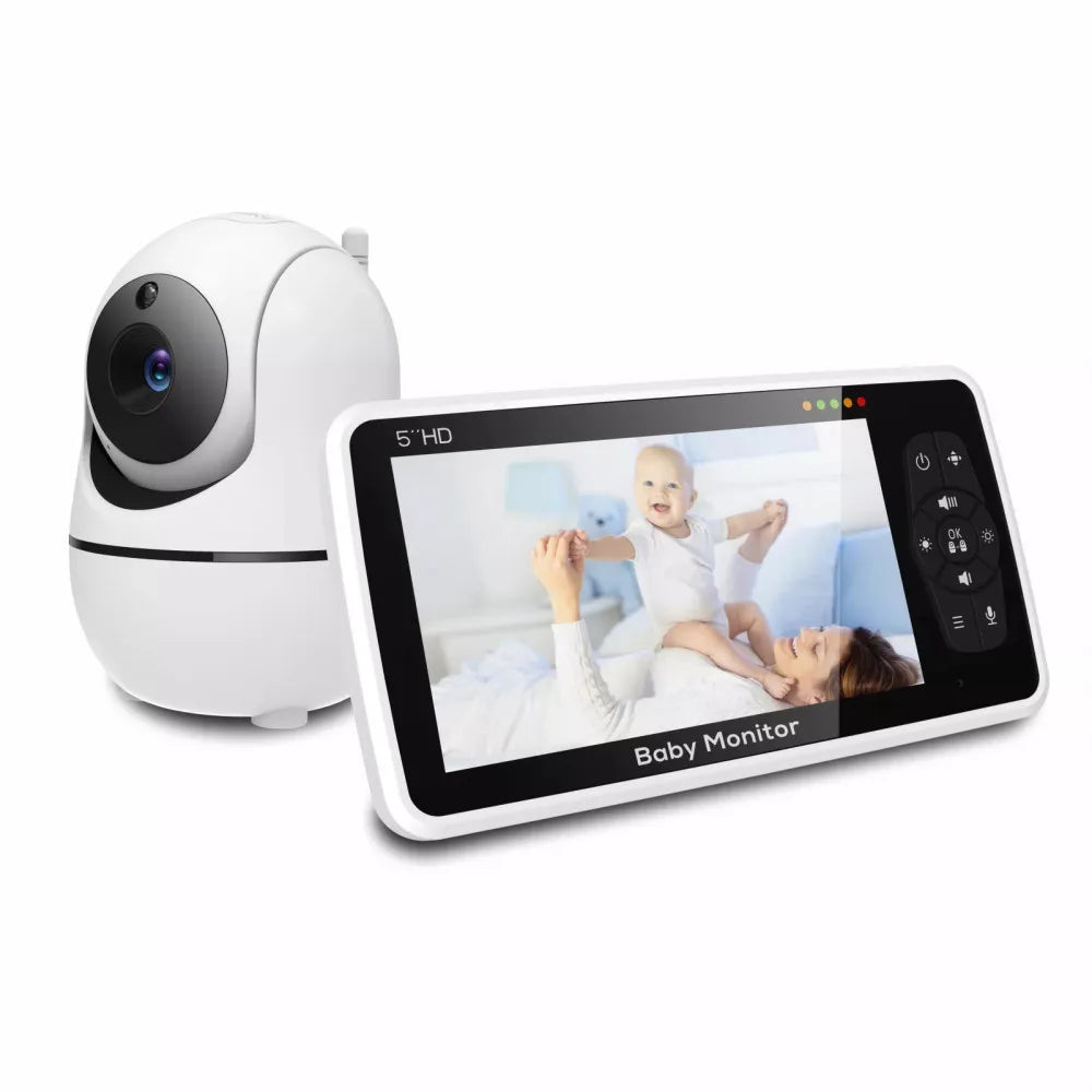 HD 1080P 5-Inch Video Baby Monitor - Non-WiFi Security & 22h Battery