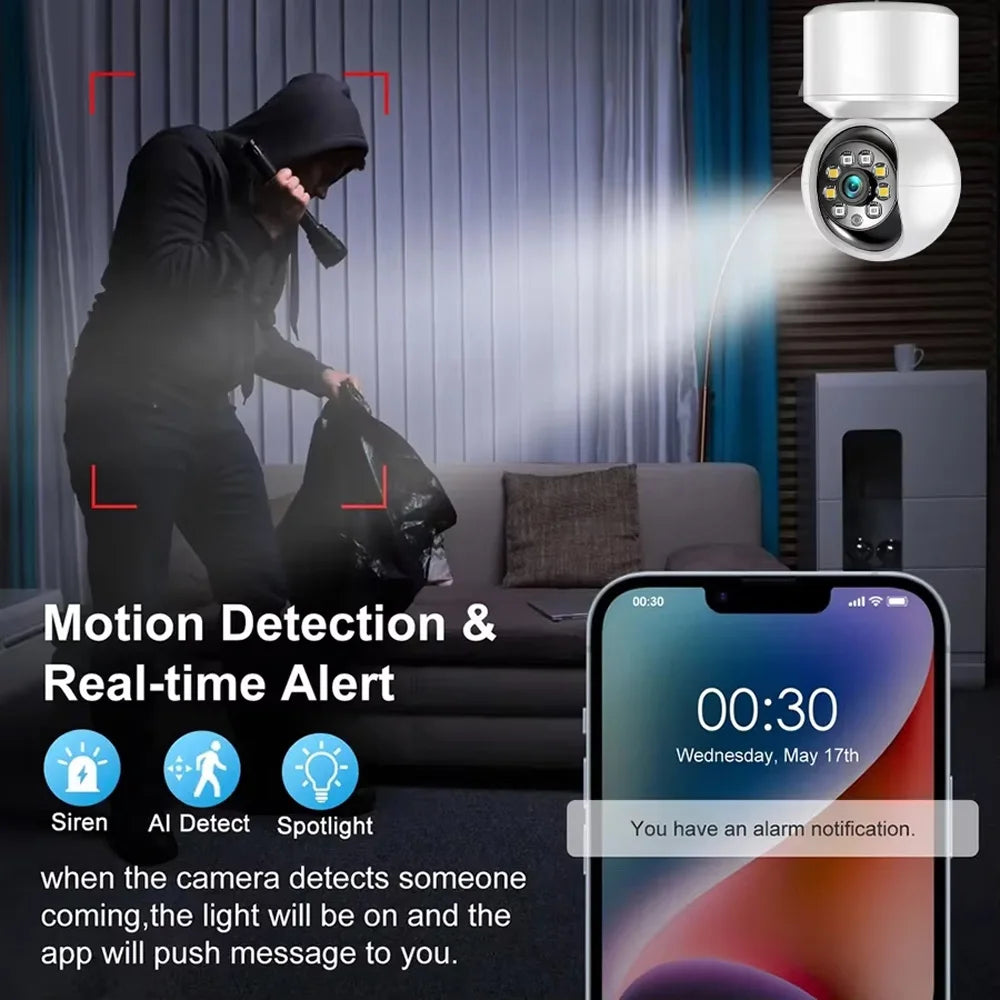 AI Motion Detection Alarm Notifications on Smartphone