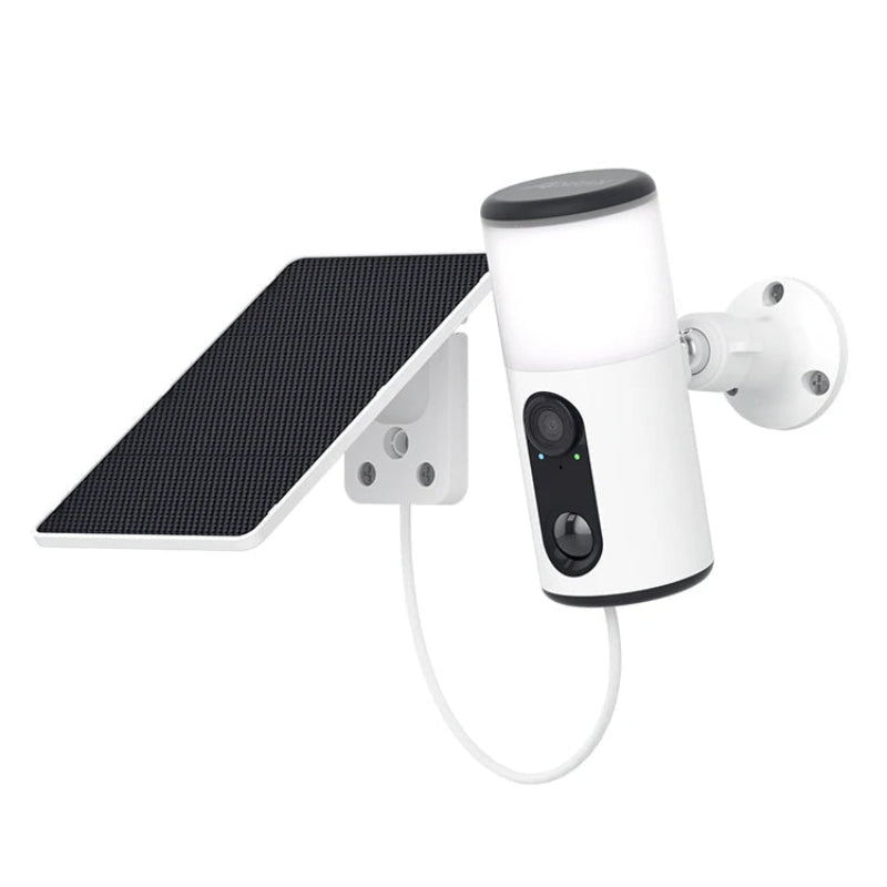 HY-SL300 Smart Solar Floodlight Security Camera White Wireless Outdoor