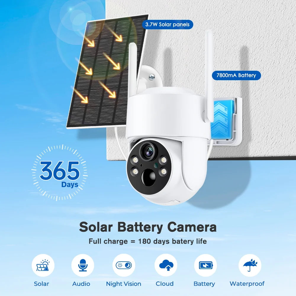 HY-SO400 4MP Solar-Powered PTZ Outdoor WiFi Camera