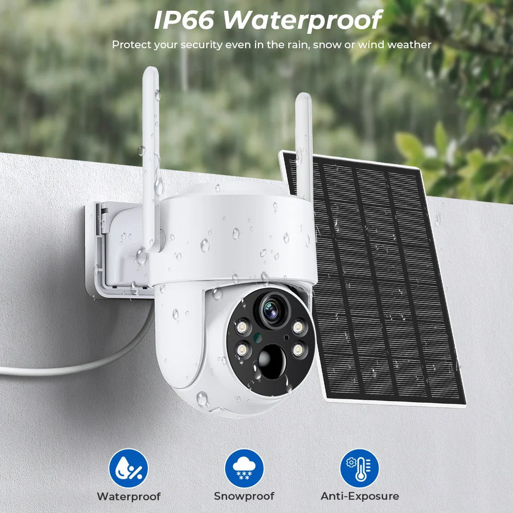HY-SO400 4MP Solar-Powered PTZ Outdoor WiFi Camera