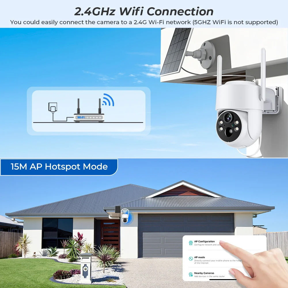 HY-SO400 4MP Solar-Powered PTZ Outdoor WiFi Camera