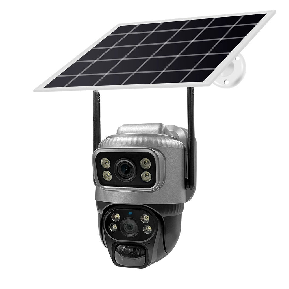 HY-SO800-4G 4K 8MP Dual Lens Solar 4G Camera