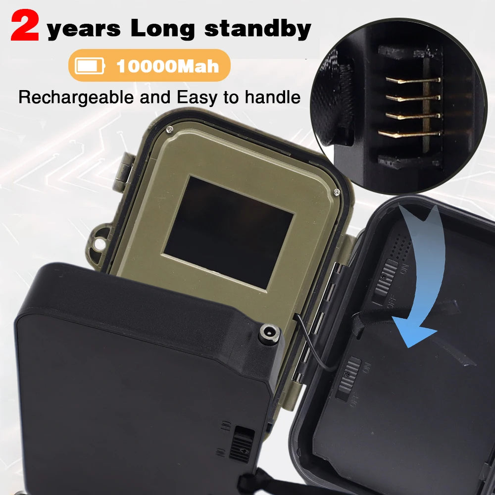 HY-TC800 4G LTE Cellular Trail Camera - 4K Video & 36MP AI Wildlife Camera