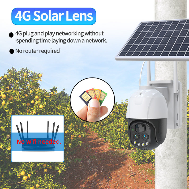 HYS32 10x Zoom Dual-Lens Solar Security Camera 4G