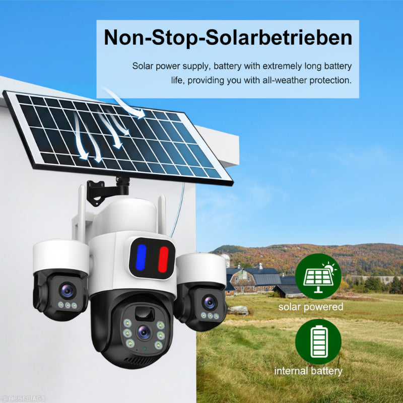 HYS84 The 7.5W high-efficiency solar panel connected to the camera for continuous all-weather power supply