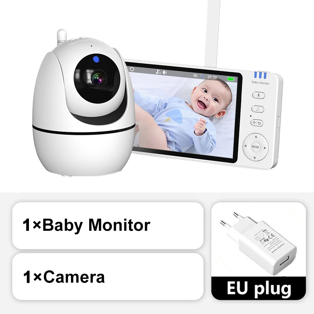 HoweYi HY-BM50 5-inch Video Baby Monitor and PTZ Camera with EU Plug