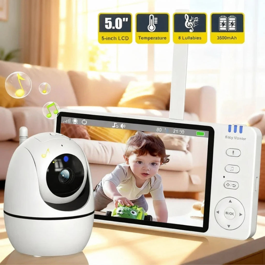 HoweYi HY-BM50 5 Inch Video Baby Monitor Main Set