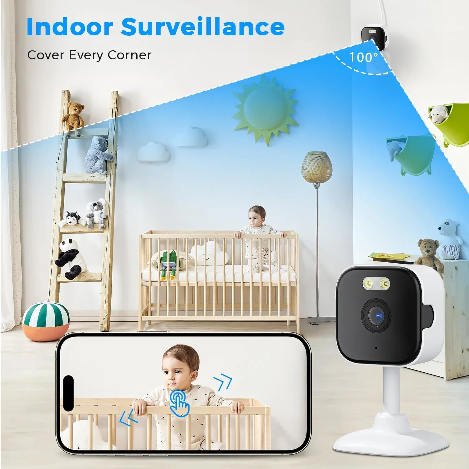 HoweYi HY-C500 5MP Mini Smart WiFi Cube Camera White