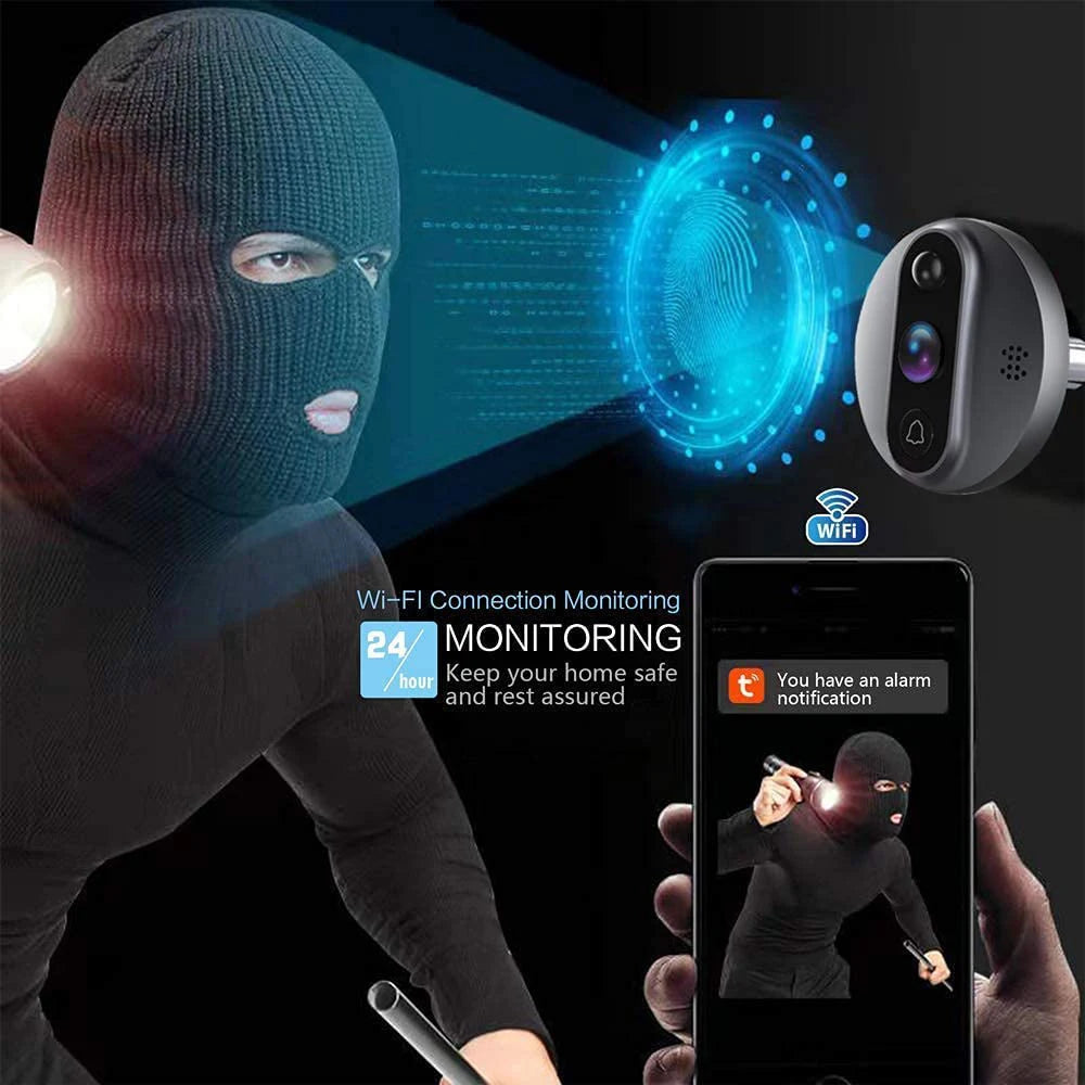 HoweYi HY-DB300-B camera PIR motion detection instant alert demo