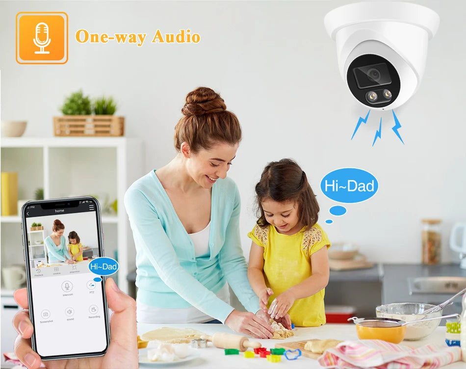 HoweYi HY-IP800 8MP 4K Ultra HD PoE IP Security Camera One-way Audio