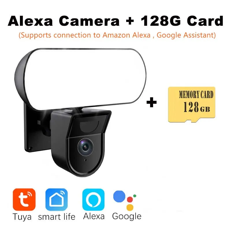 HoweYi HY-WL10 Smart Floodlight Camera and Garden Wall Lamp Alexa+128GB
