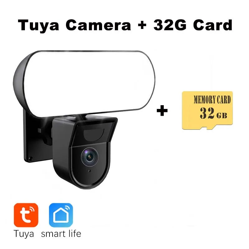 HoweYi HY-WL10 Smart Floodlight Camera and Garden Wall Lamp Tuya+32GB