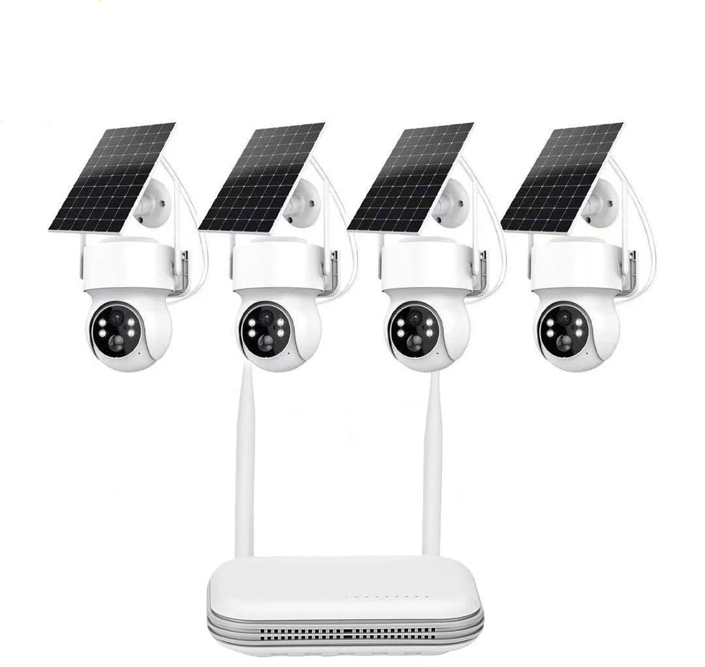 HoweYi IP400-NVR 4MP wireless battery security camera and 8 channel WiFi NVR system overview.