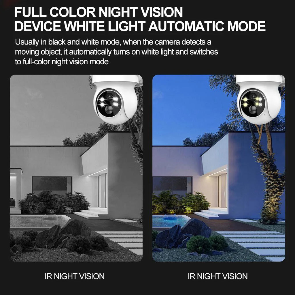HoweYi IP400-NVR smart dual-light night vision and full-color alarm recording demonstration.
