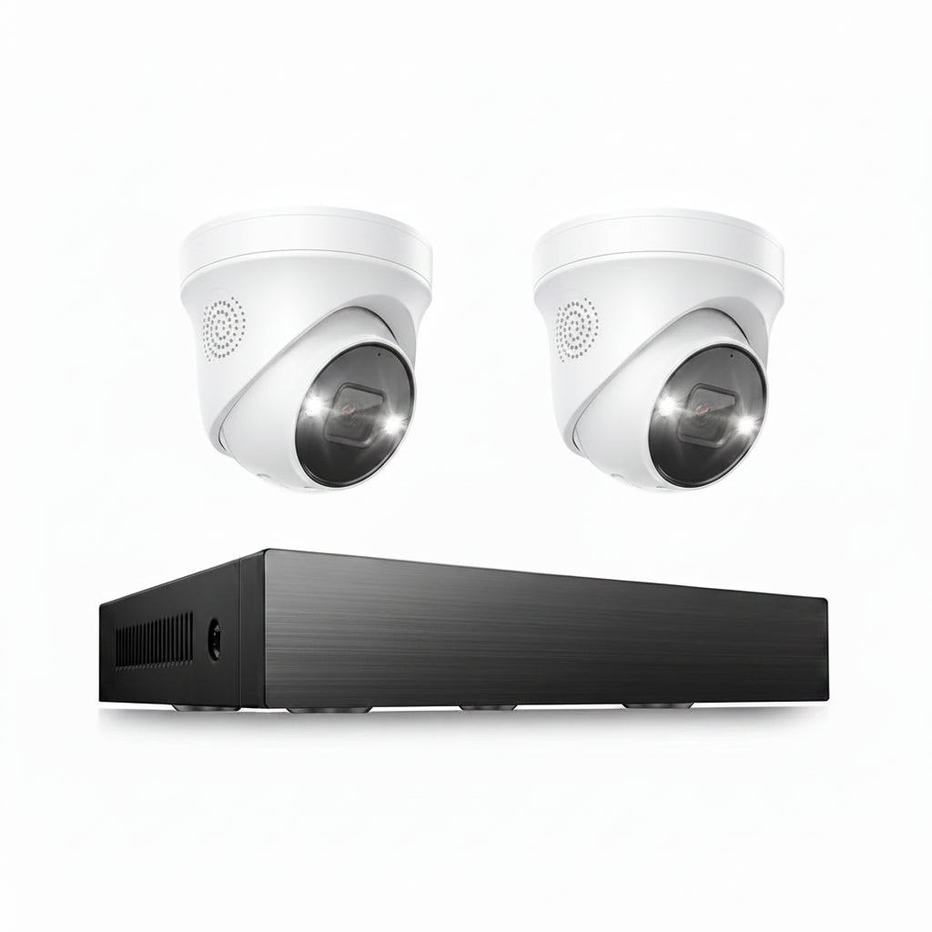HoweYi IP800-NVR 4K Ultra HD 8MP PoE Security Camera System 8MP NVR 2pcs 5MP Cams