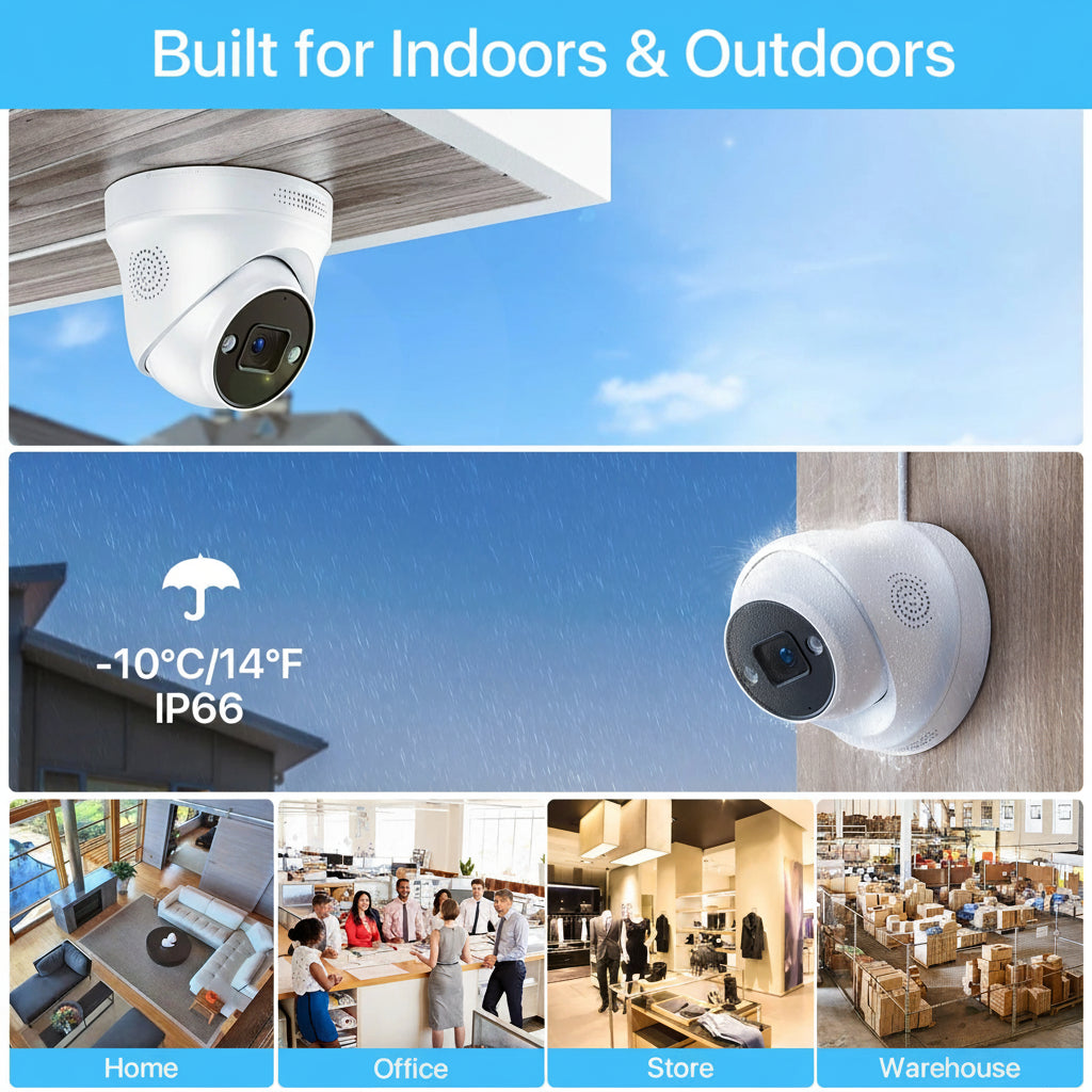 HoweYi IP800-NVR 4K Ultra HD 8MP PoE Security Camera System IP66