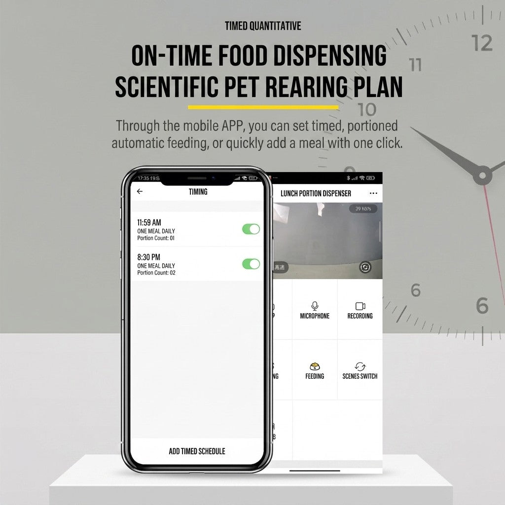 PF03 Smart Automatic Pet Feeder with Camera On Time Food Despensing
