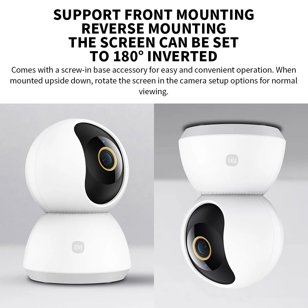 Xiaomi Smart Camera PTZ 2K Version C300 - 3MP 360° Panoramic AI Human Detection F1.4 Aperture Full Color Night Vision 2-Way Voice Indoor Security Camera