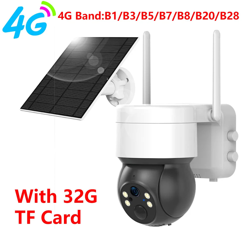 HoweYi HY-SO300-TU 3MP Tuya Solar-PTZ-Kamera, 4G/WLAN-Außenkamera mit KI-Tracking