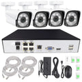 IP-4CH AI 4CH POE Security Kit - 4K 8MP/5MP Ultra HD Surveillance System with Audio Recording, IP66 Waterproof, Smart Motion Detection