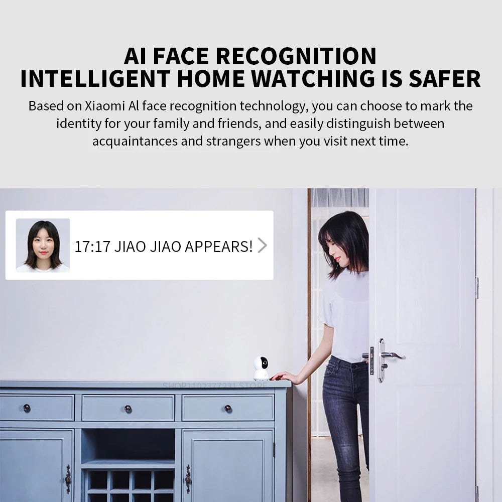 Xiaomi Smart Camera PTZ 2K Version C300 - 3MP 360° Panoramic AI Human Detection F1.4 Aperture Full Color Night Vision 2-Way Voice Indoor Security Camera