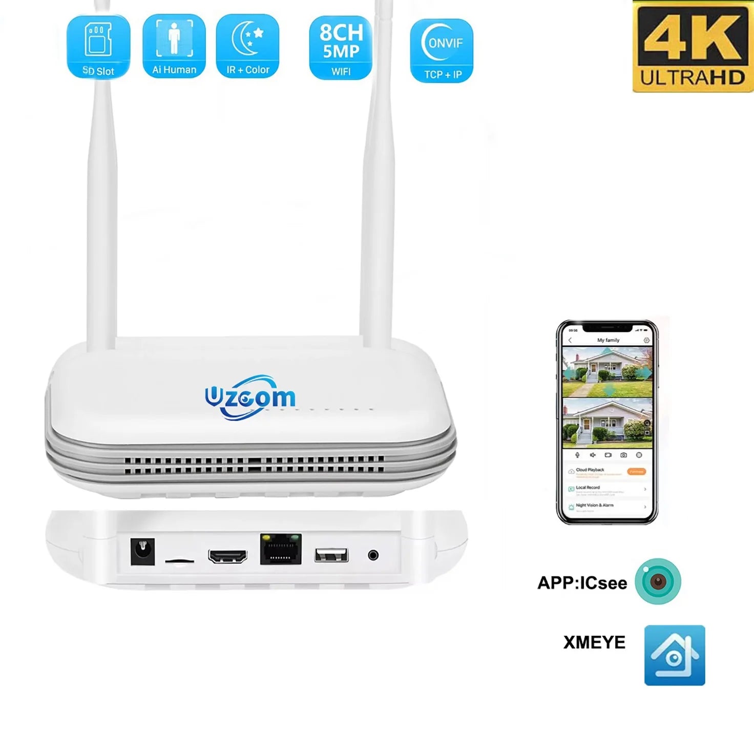 IP400-NVR | 4MP Wireless Battery Camera System & WiFi NVR Security Kit