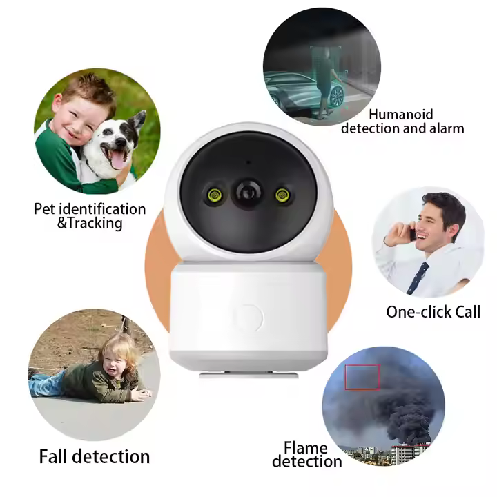 SID500 5MP AI Smart Pan-Tilt Indoor Camera | 360° Baby & Elderly Monitor with One-Click Calling