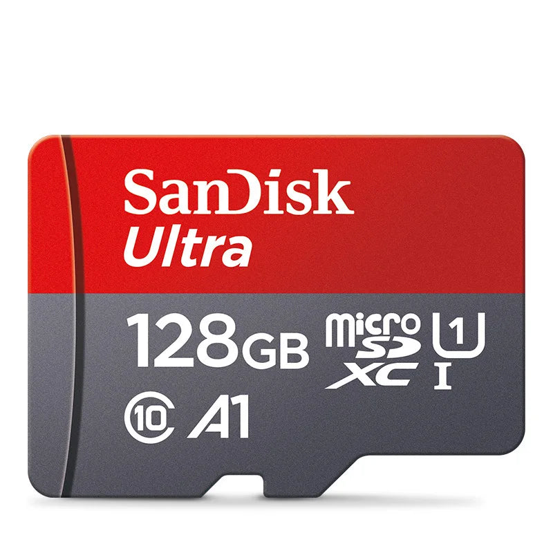 SanDisk MicroSDXC memory card front view 128GB