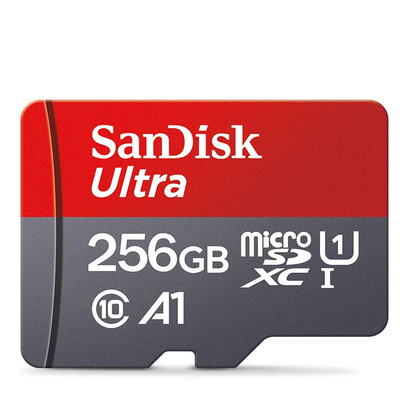 SanDisk MicroSDXC memory card front view 256GB