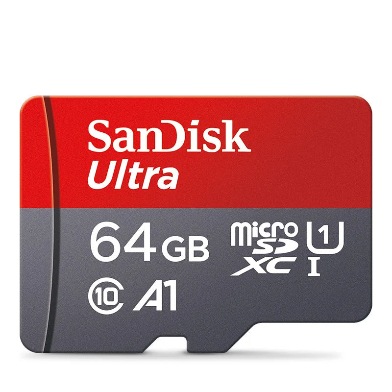 SanDisk MicroSDXC memory card front view 64GB