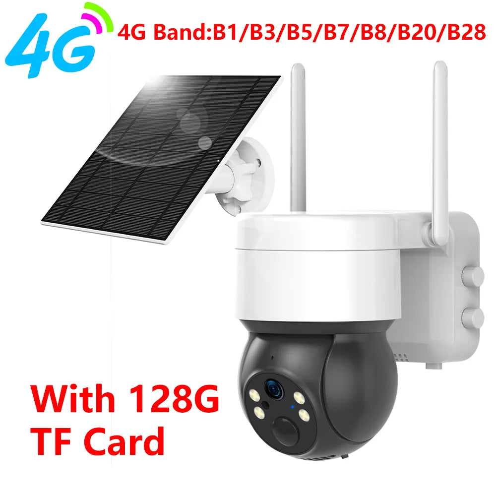 HoweYi HY-SO300-TU 3MP Tuya Solar-PTZ-Kamera, 4G/WLAN-Außenkamera mit KI-Tracking