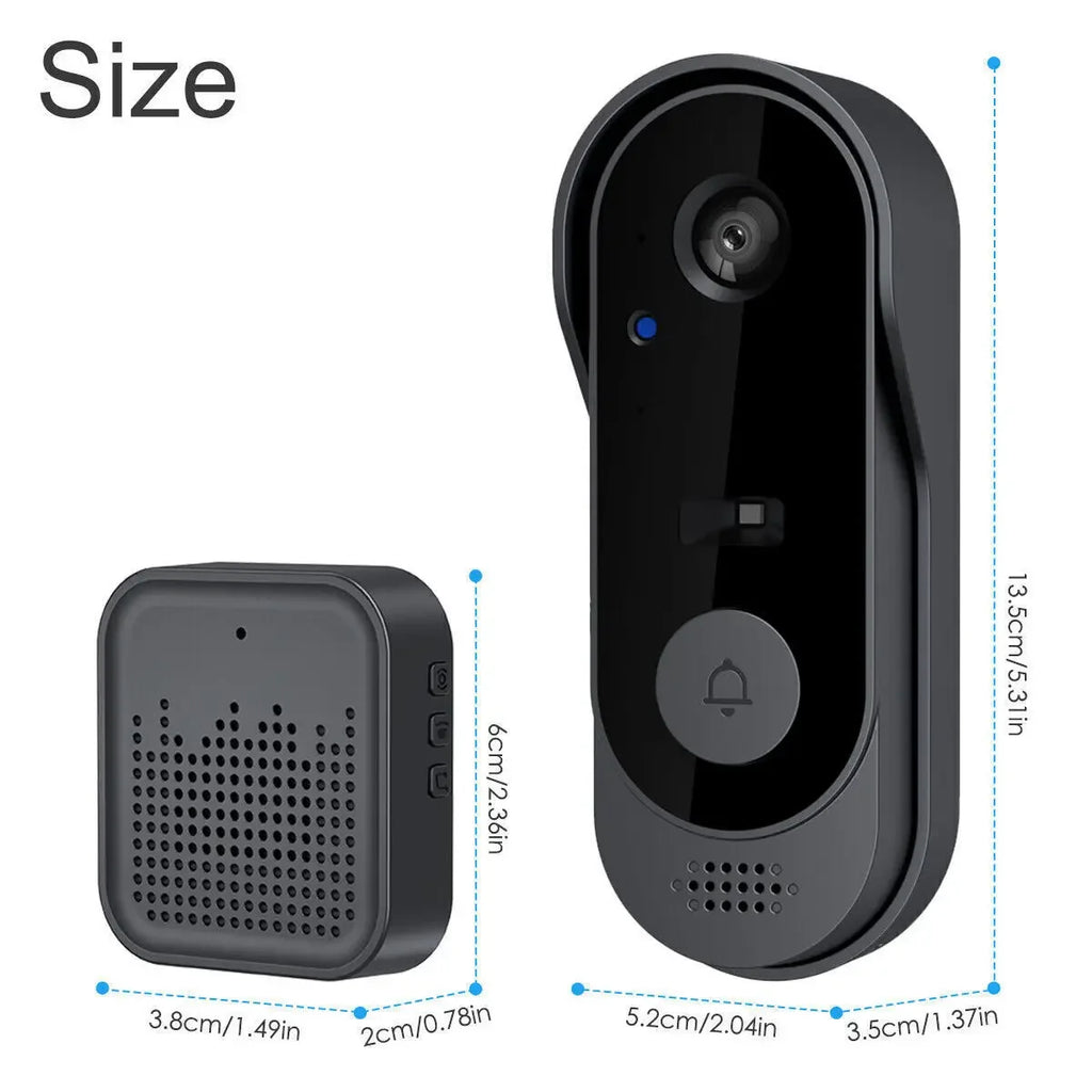 Tuya WiFi Doorbell Camera Dimensions