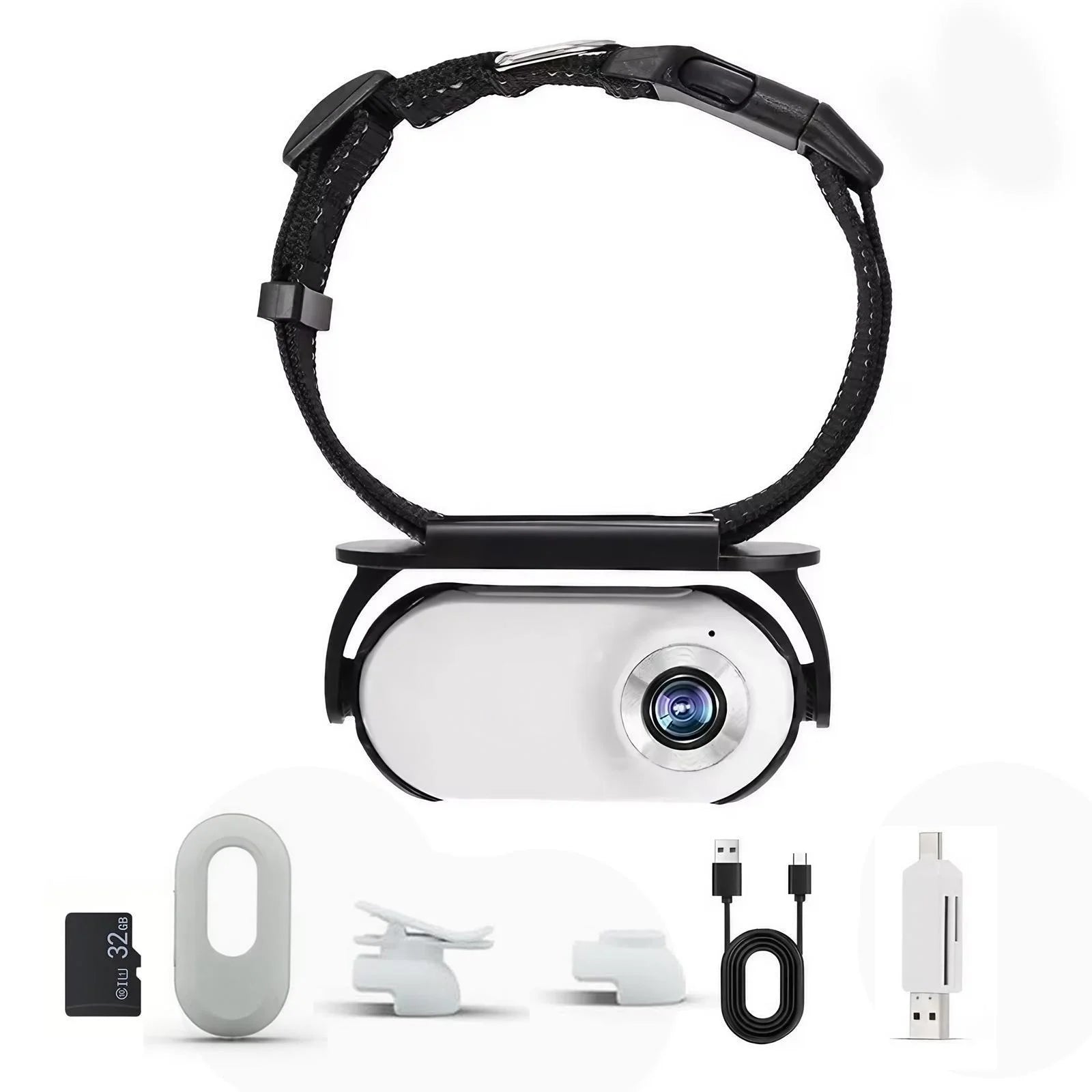 White color variant of the pet action body cam