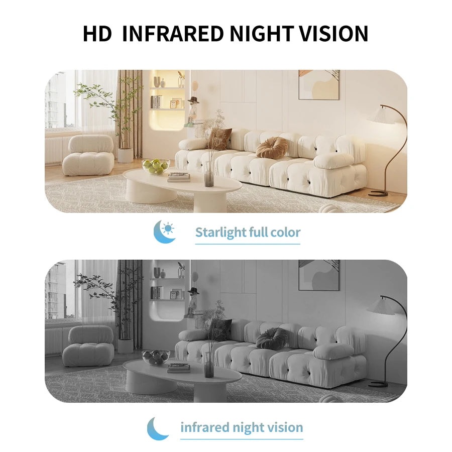 Night vision comparison between infrared and full color mode