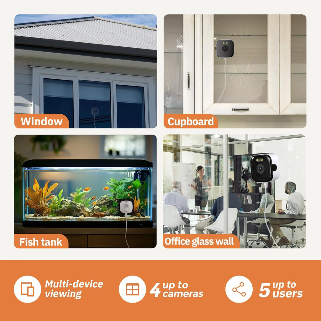 HoweYi HY-AD300 camera installed on apartment window glass