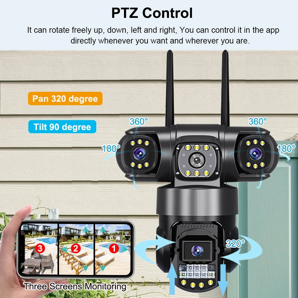 HoweYi HY-FL1200 camera phone app 3-screen control interface