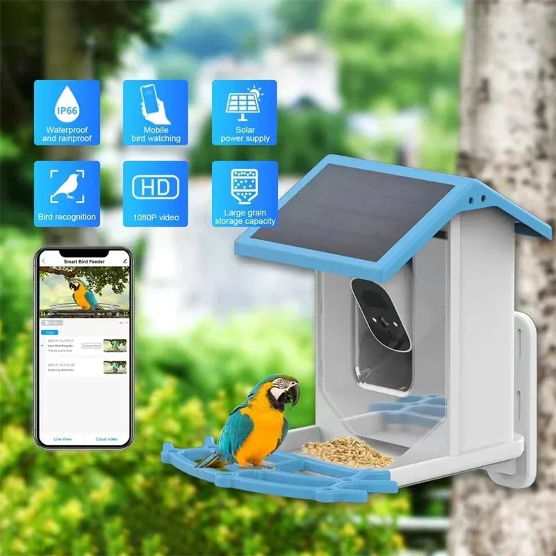 HoweYi HY-PM-B300 smart bird feeder solar 4G/WiFi core feature labels