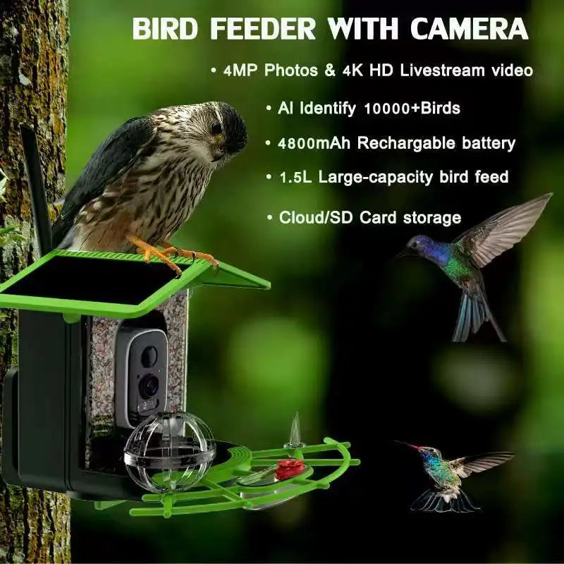 HoweYi HY-PM-B400 smart bird feeder camera features