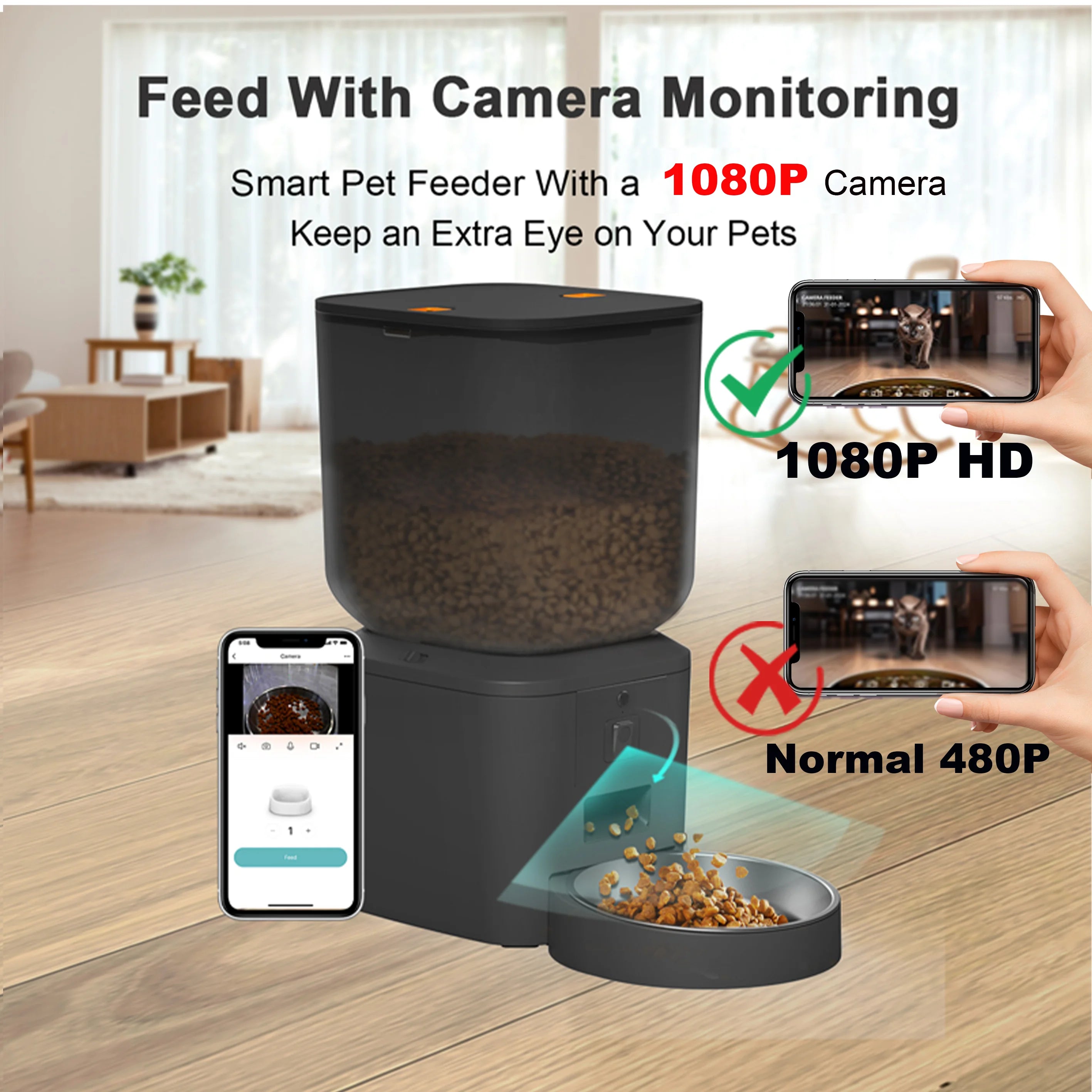 HoweYi HY-PM-F200 feeder 1080P HD camera lens closeup