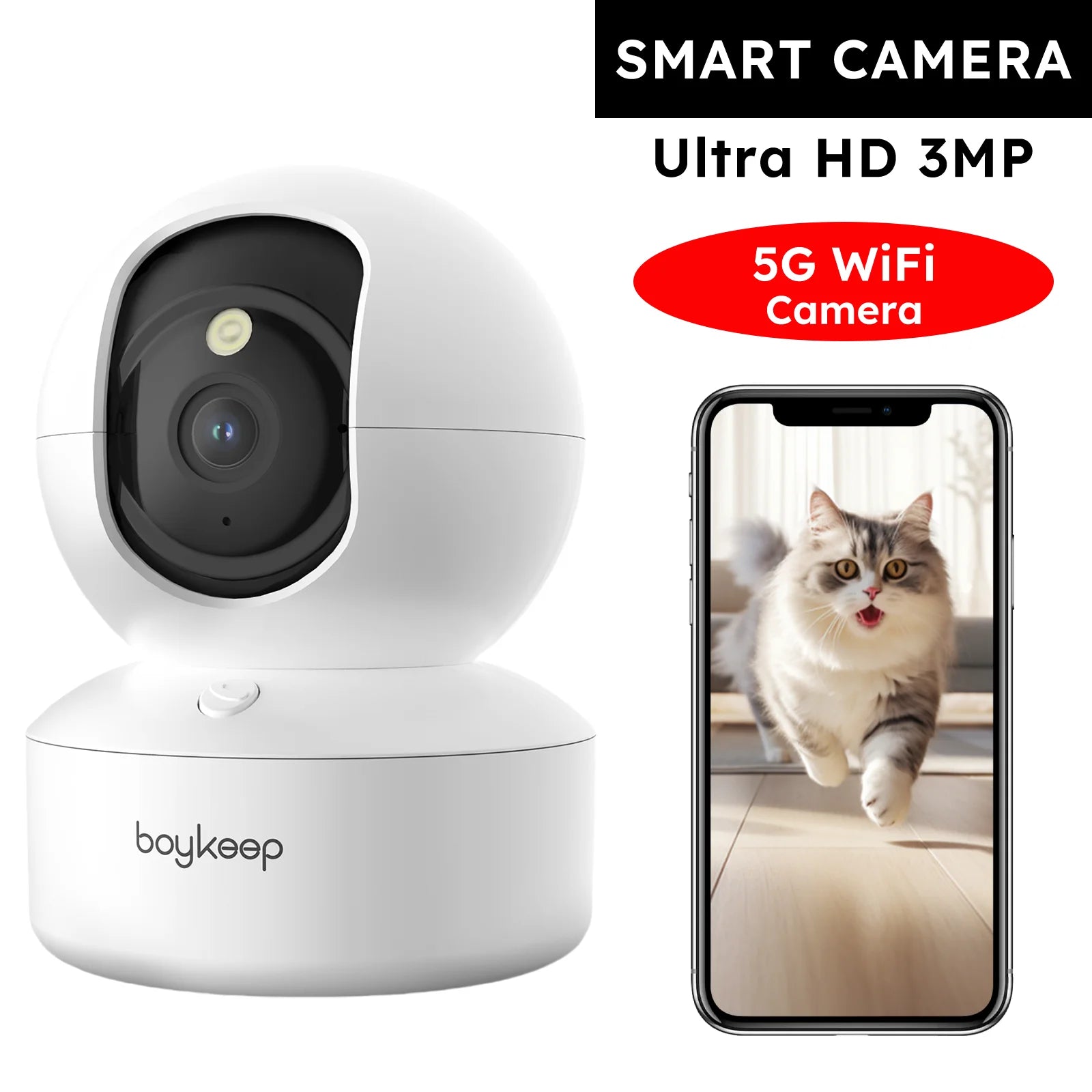 HoweYi HY-PM300 360° pet baby camera feature labels
